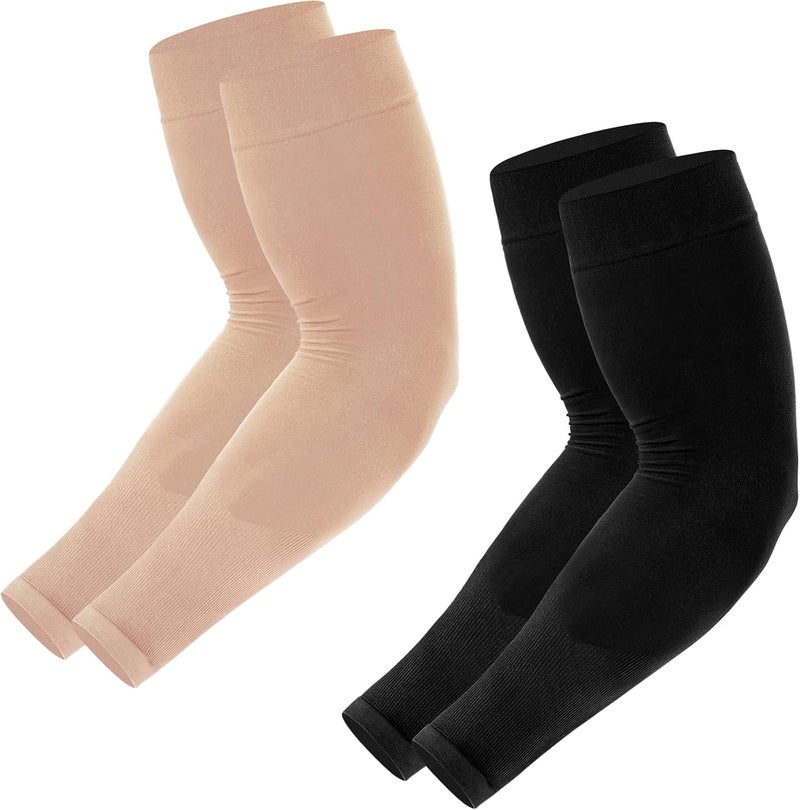 Newbyinn UV Sun Protection Arm Sleeves for Men Women Youth, Cooling Sleeve to Cover Tattoo, Mid-Compression Arm Cover - Image 1